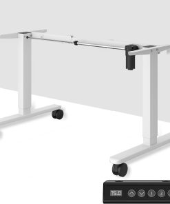 JUMMICO Tischgestell Höhenverstellbarer Schreibtisch mit Starken Motoren Tischgestell mit 3 Memory-Steuerung Für Sitz-Steh (Weiß)