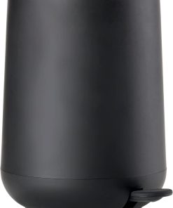 Zone Denmark Nova Mülleimer fürs Bad, Kosmetikeimer, Abfalleimer fürs Badezimmer, Durchm. 20,5 cm, Höhe 23,5 cm, Fassungsvermögen 3 Liter, Schwarz