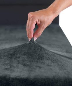 MALIKA® Premium warme Spannbettlaken Cashmere-Touch Bettlaken Jersey Fleece Spannbetttuch Laken, Farbe:Anthrazit, Größe:180-200 x 200 cm