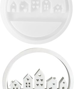 1 Silikonformen Gießformen Häuser Kerzenhalter, Gießformen Silikon, Silikonform Kerzenhalter, Kerzen Formen Silikon, DIY Kombination Gießform, Gipsformen zum Gießen