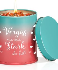 PRSTENLY Geschenke für Frauen, 9OZ Lavendel Kerze Geburtstagsgeschenk für Frauen, Mutmacher Geschenk für Freundin Mama Oma Schwester Kollegin zum Geburtstag Weihnachten Ostern