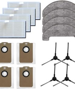 Ersatzteil-Set für MONSGA MS1 MAX Roboter-Staubsauger, Seitenbürsten, Filter, Wischtücher, Staubbeutel zur Erhaltung der Bodensauberkeit (A)