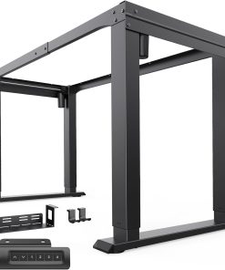 HUANUO 4 Beine Höhenverstellbarer Schreibtisch Gestell,Dual Motor Höhenverstellbarer Schreibtisch für Haus & Büro, Tischbeine Höhenverstellbar mit Heavy Duty Stahl, Memory Controller, nur Gestell