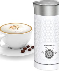 SIMPLETASTE Milchaufschäumer, 4 in 1 Elektrischer Automatischer Milchschäumer für Heißen und Kalten Milchschaum Milch Erwärmen Automatische Abschaltung