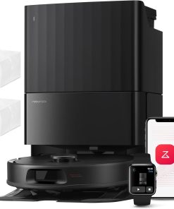 roborock Qrevo Serie Saugroboter mit Wischfunktion, 8000Pa Saugkraft(verbessert von Qrevo S), Anti-Verfilzungs-Seitenbürste, Hindernisvermeidung, LiDAR-Navigation, All-in-One Dock,Schwarz(QV 35A Set)