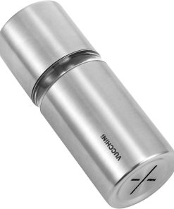 Vucchini Muskatnuss Mühle, Gewürzmühle aus Edelstahl, Geeignet für Myristica, Muskatmühle, Gewürze und Nüsse, mit Luftdichtem Deckel, Scharfe Klingen, Berührungslos, für Küche, Restaurant