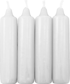 25er Pack Adventskerzen weiß ca. 23 x 105 mm (25 x 4 Stück) Weihnachtskerzen, Christbaumkerzen, Pyramidenkerzen, Baumkerzen, Kerzen