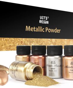 LET'S RESIN Metallic Mica Pulver Set - 5 Stück 20ml Epoxidharz Farbe, Seifenfarbe Pigmente für Epoxy Resin, Seifen, Gießharz, Kerze, Malerei, Kosmetik, DIY