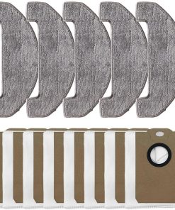 Advokingtap Saugroboter Zubehör für MONSGA MS1 MAX - 5 Wischtücher & 8 versiegelte Staubbeutel, einfache Installation für hygienische Böden