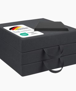 MSS e.K. Klappmatratze NEO – 90x200x15 cm mit Tragetasche (Anthrazit) – Faltbare Gästematratze, komfortable Reisebettmatratze, platzsparend, ideal als Notbett