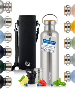 Blumtal Thermosflasche 750ml - doppelwandige Trinkflasche Edelstahl 750ml - Isolierflasche 750ml BPA frei - Edelstahl Trinkflasche - Teeflasche - Trinkflasche Thermo - Sportflasche - Stainless Steel