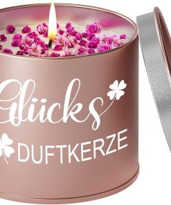 TheGiffter Geschenke für Frauen Geburtstag,9oz Glücksbringer Lavendel Duftkerzen Kerze, Motivations Gute Besserung Mutmacher Geburt Geschenk für Frau Freundin Mama Schwester Tochter