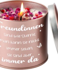 PRSTENLY Geschenke Beste Freundin Frauen Geburtstag, Beste Freundin Kerzenhalter Geschenke für Beste Freundinnen Hochzeit Ruhestand Müttertag Schwester Freundschaft