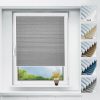 bobodeco Plissee ohne Bohren verdunkelung Klemmfix, Thermo Plisseerollo Hellgrau @ 45x120cm (BxH), Verdunklungsplissee mit Klemmträger, Sonnenschutz, 100% Blickdicht Rollos für Fenster & Tür