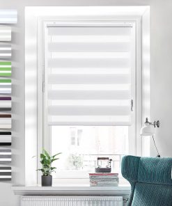 Doppelrollo Klemmfix ohne Bohren Rollos für Fenster ohne Bohren Weiß 40x110cm-Stoffbreite 36cm Klemmrollos Fenster Rollo innen ohne Bohren Lichtdurchlässig