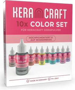 KERACRAFT Color 25ml - Farbpigmente für Gießpulver 10er Set