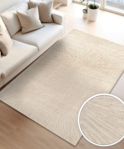 TT Home Wohnzimmer Teppich Esszimmer Kurzflor Boho Design Skandinavisch Abstrakte Optik Unifarben Hoch-Tief-Effekt Modern, Größe:80x150 cm