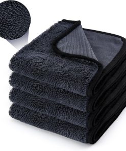 zhongko 4 Stück Shiny Bath Trockentuch 40 x 60cm Mikrofasertücher Fast Dry Shiny Wipes Trockentuch Dusche, Super Saugfähig, Super Sauber, Geeignet für Bad, Wohnzimmer, Auto