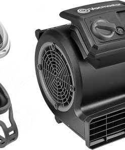 Vacmaster Standventilator, Windmaschine mit 3 Laufgeschwindigkeiten, Bodenventilator Power, Tischventilator Luftkühler AM1202R 124W