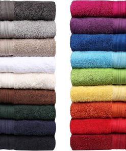 NatureMark Frottee Handtücher Serie Premium Baumwolle 20 Trendfarben in 8 versch. Größen: 70x140cm Duschhandtuch Farbe: Anthrazit grau