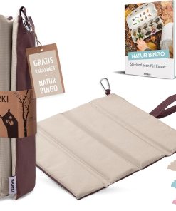BJORKI® Sitzkissen Kinder - Faltbares Outdoor Sitzkissen mit optimalem Kälte- und Nässeschutz - Robuste Outdoor Sitzunterlage - Die Thermo Sitzmatte für Wandern, Stadion und unterwegs