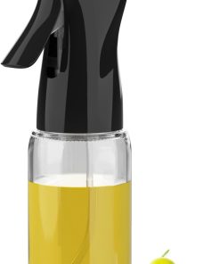 GRIFEMA Ölsprüher Glas 200ml - Präziser 1g Dosierer mit gezieltem Sprühstrahl, Öl-Sprüher für Heißluftfritteuse, Grill & Pfanne, BPA-frei, Glasflasche Spülmaschinenfest, GE2003B