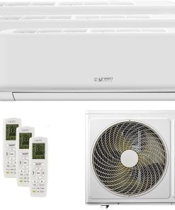 Plus Klimagerät Trial Split 12000 + 12000 + 12000 BTU, Wi-Fi R32, Energieeffizienz A++/A+, Drei Innengeräte und 1 Außengerät, mit Fernbedienung, Niedriger Verbrauch