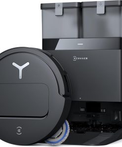 ECOVACS DEEBOT T50 PRO Omni Robot Vacuum Cleaner with Mop Function, Extended Side Brush and Mop, 15,000 Pa, Auto Addition of Cleaning Solution, Mop Wash with 75°C Hot Water, Ultra Thin 81 mm