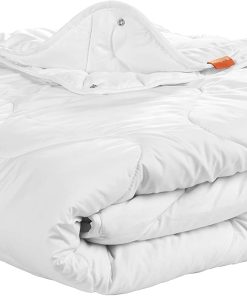 sleepling 4 Jahreszeiten Bettdecke 135x200 cm, Made in EU, Ökotex 100, Waschbar 60 Grad, Vierjahreszeiten Steppdecke 135 x 200, 100% Baumwolle Satin, Basic 300