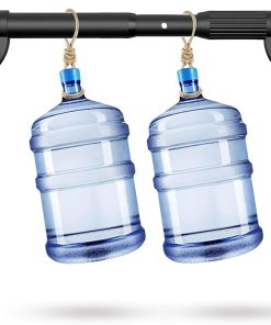 Curtain Pole No Drilling Required, 410 cm - 500 cm Adjustable Shower Curtain Rail, Shower Rail, Stainless Steel, Non-Slip Extendable, Tension Rod, Curtain Rail Clamping Rod, for Cabinet, Bathroom,