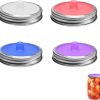 4 Stück Silikon Einmachglas Groß Deckel, Lebensmittelqualität Wasserlose Mason Jar Deckel, Wiederverwendbar Fermentierdeckel Gärset Für Kimchi, Gurken, Fermentierte Probiotische Lebensmittel, One Size