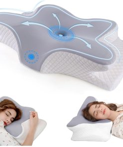 JeeLeeko Nackenstützkissen, Memory Foam Kissen, Ergonomisches Kopfkissen, Anti schnarch Kissen für Seitenschläfer, Rücken- und Bauchschläfer mit Nackenstütze