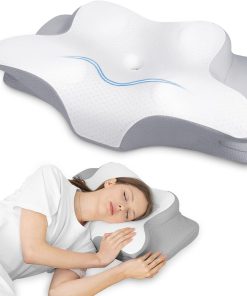 HOMCA Nackenkissen Kopfkissen, Memory Foam Ergonomisches Kopfkissen 3D-Kühlung Kissenbezug für die Rücken-, Seiten- oder Bauchlage, 62 x 41 x 11/13cm