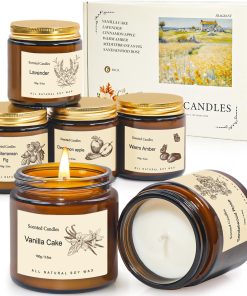Geschenke für Frauen und Männer 6er Aromatherapie Duftkerzen Set im Glas Lange Brenndauer Geschenkset zum Geburtstag für Kollegen,Familie oder Freunde Kerzen Deko für Neues Zuhause