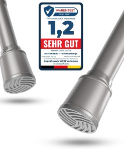 Gardinenstange zum Klemmen 170-220cm, Grau, Ø 32 mm, Duschstange ohne Bohren - Vorhangstange Klemmstange für Fenster, Dusche, Terrasse und Trennwand