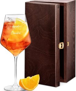 Maverton Aperol Spritz Glas personalisiert mit Namen - Cocktailglas mit Gravur - Aperol Geschenk - Geburtstagsgeschenk für Frauen - personalisierte Geschenke Frauen - 350ml oder 530 ml - Aperol Time