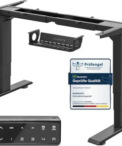 MAIDeSITe höhenverstellbarer Schreibtisch elektrisch mit 2 starken Motoren, tischgestell höhenverstellbar 3-stufige sowie auch 4 Memory-Steuerung mit Sitz-Steh-Erinnerungs - T2 Pro Plus