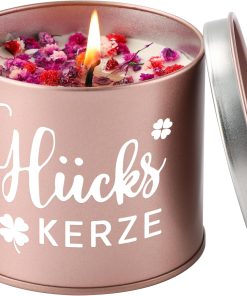 PRSTENLY Geschenke für Frauen Geburtstag Frau-Glückskerze-9OZ Duftkerzen Valentinstag Hochzeit Dankeschön Kollegen Abschiedsgeschenk Lehrerin Weihnacht, Geschenk für Freundin Mama Oma