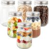 6stk. Einmachgläser 500ml | Schraubgläser mit Deckel | Mason Jar Gläser mit Schraubdeckel | Overnight Oats Gläser | Mason Jars für Eingelegtes, Marmelade, Honig, Joghurt