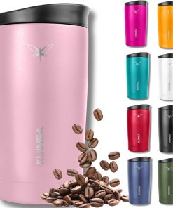 Kaffeebecher To Go 350ml [100% auslaufsicher] Edelstahl Thermobecher Kaffee, bis 6h warm, Coffee To Go Becher mit hygienischem Spezial-Verschluss, Travel Mug für Kaffee & Tee, BPA-frei, rosa