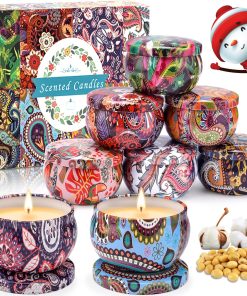 Duftkerze Geschenk Set,8 Stück Vanille,Lavendel Aroma Kerzen Reisekerzen für Frauen,Sojakerzen 100-120 Brennstunden für Yoga,Aromatherapie,Stressabbau,Valentinstag,Geburtstag,Weihnachten