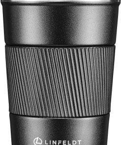 Thermobecher Kaffee to go 380ml - 4H Heiß & Auslaufsicher - Kaffeebecher to go - Coffee to go Becher - Teebecher to go - Isolierbecher - Coffee Mug Thermotasse Schwarz Edelstahl